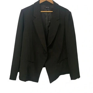 Euc torrid black one button long sleeve blazer jacket sz 4x
